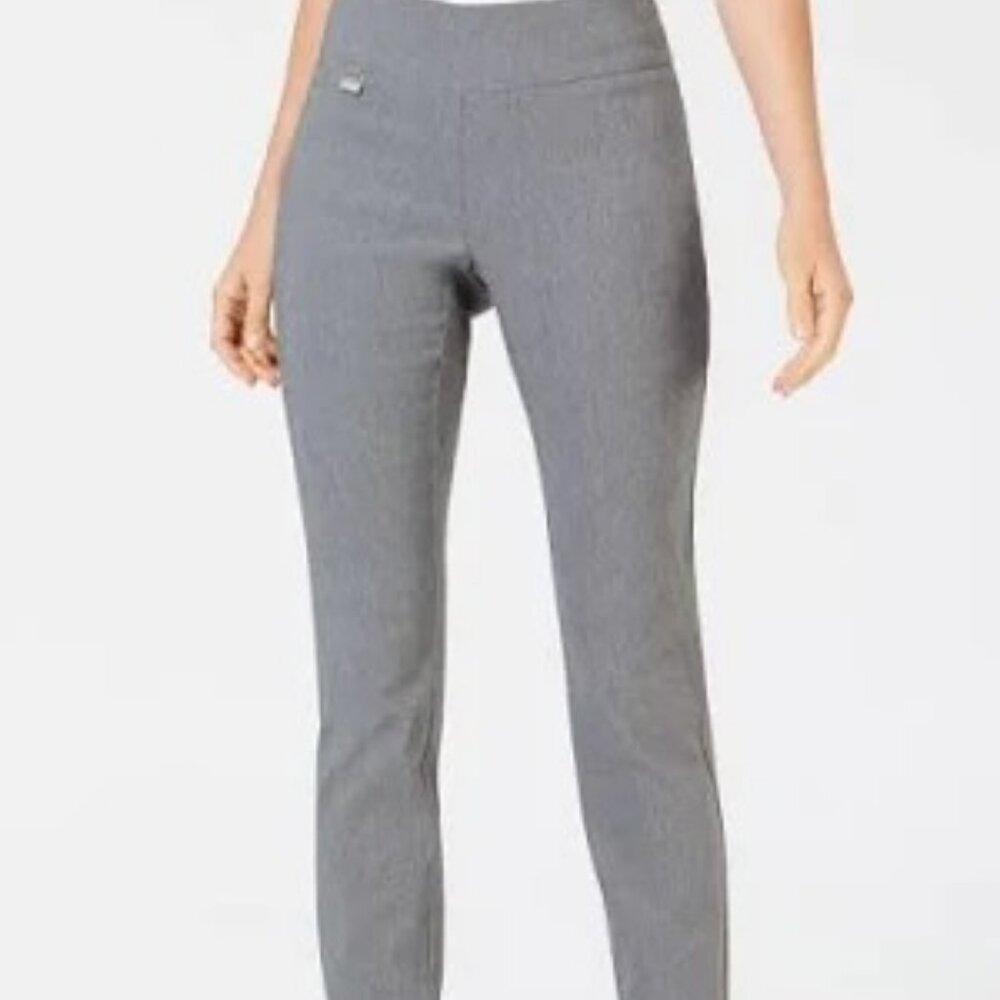 Alfani Women's Gray  Tummy Control Pull On Skinny Pants